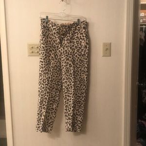 Leopard Jcrew pant
